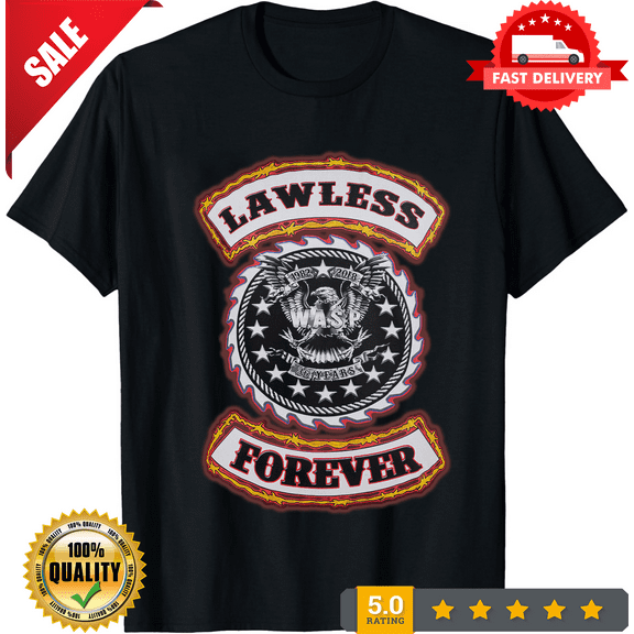 W.A.S.P. - LAWLESS FOREVER BLACK T-Shirt Large, LIMITED EDITION-TH65398