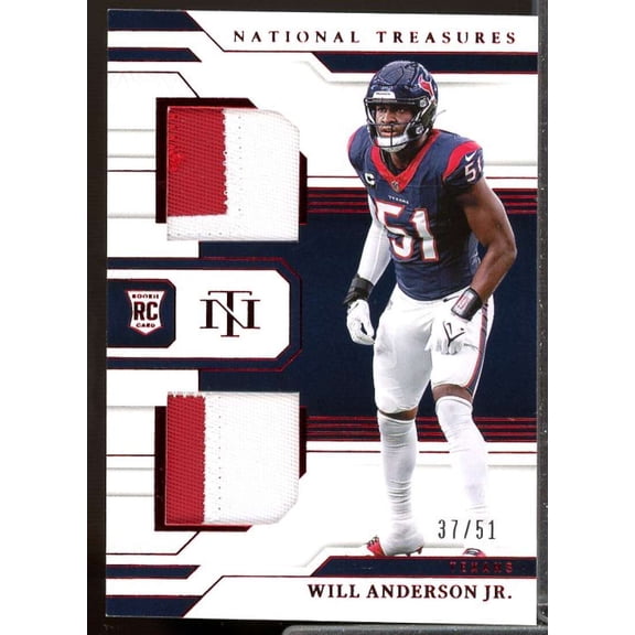 W. Anderson Jr. Rookie 2023 Treasures Rookie Dual Materials JSY Number Red #42