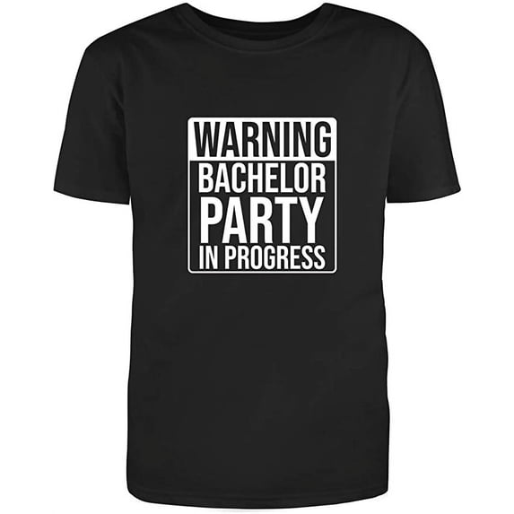 W****** Bachelor Party In Progress Graphic Novelty Humor Funny T Shirt Black Large