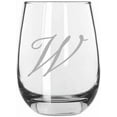 thumbnail image 1 of W Bix Script Monogram Etched 15.25oz Libbey Stemless Wine Glass, 1 of 1