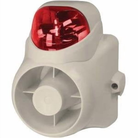 W Box Technologies 2-TN SIREN 120DB W/ RED STROBE - 0E-OUTDSIRSR