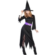 Classic Witch Halloween Costume for Adults, Women's Size L (12/14), by Way to Celebrate