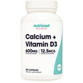 thumbnail image 1 of Nutricost Calcium [600 MG] + Vitamin D3 [12.5 MCG] for Women [180 CAPS], 1 of 5