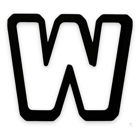 W Capital Block Letter Cookie Cutter with Easy Push Design (3.5 inch)