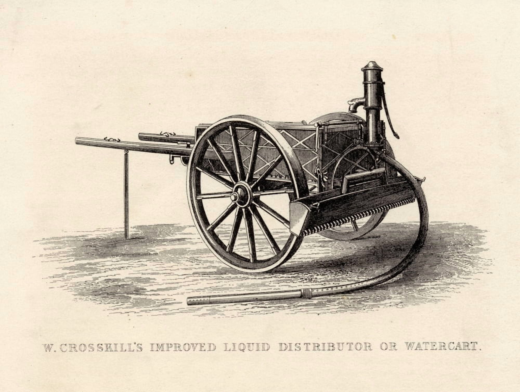 W Crosskills Improved Liquid Distributor Or Watercart Canvas Art - Ken Welsh Design Pics (17 x 13)