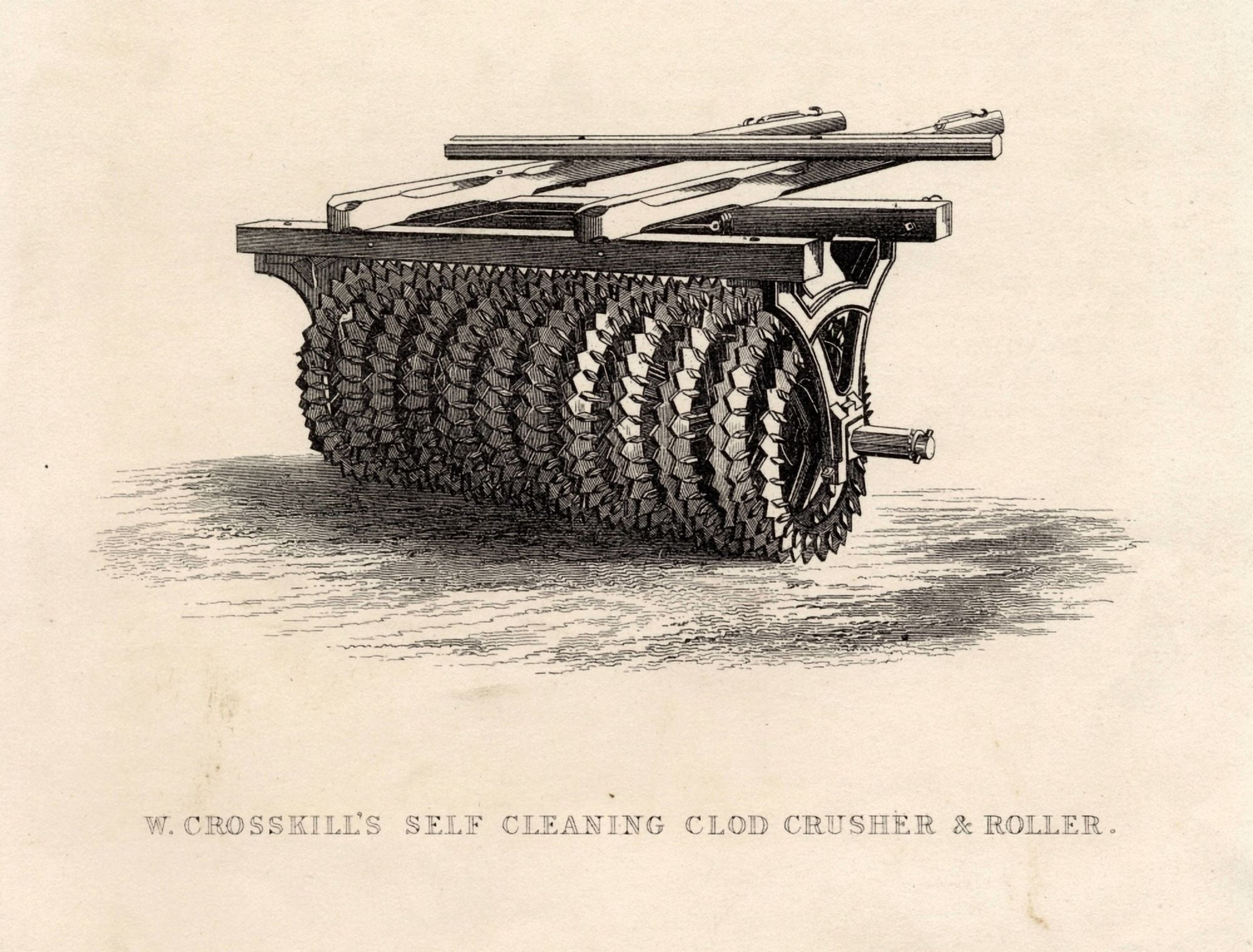 W Crosskills Self Cleaning Clod Crusher And Roller Canvas Art - Ken Welsh Design Pics (17 x 13)