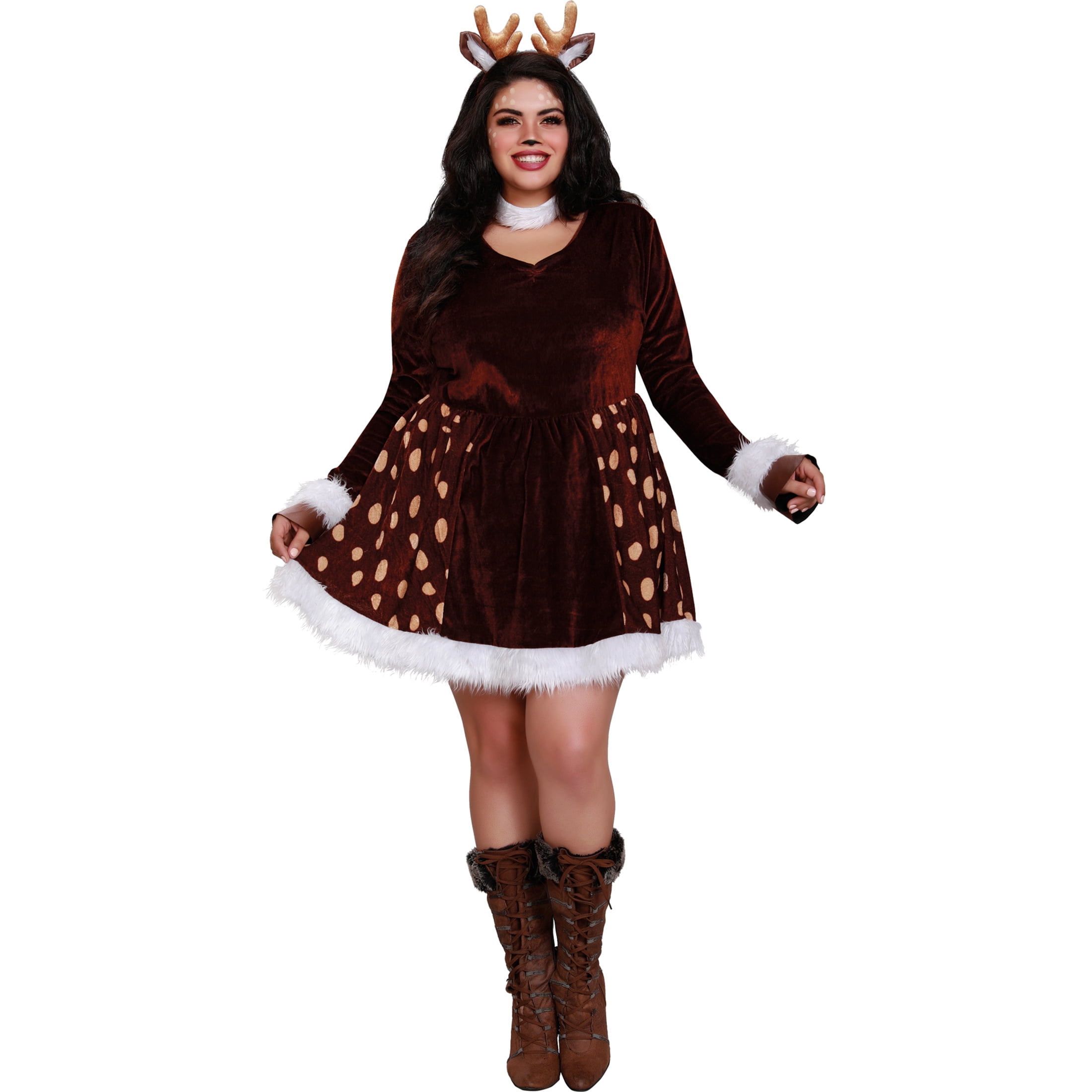 Deer Me! Halloween Costume for Adults, Women's Size XL (16/18), by Way to Celebrate