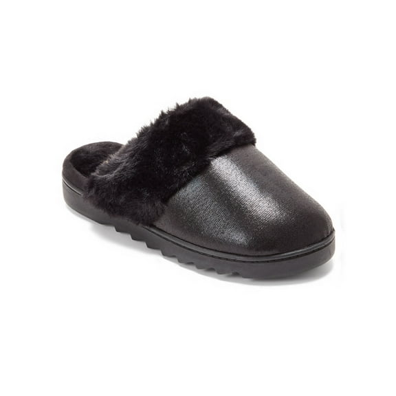 Dearfoams Cozy Comfort Women's Metallic Microsuede Scuff Slippers