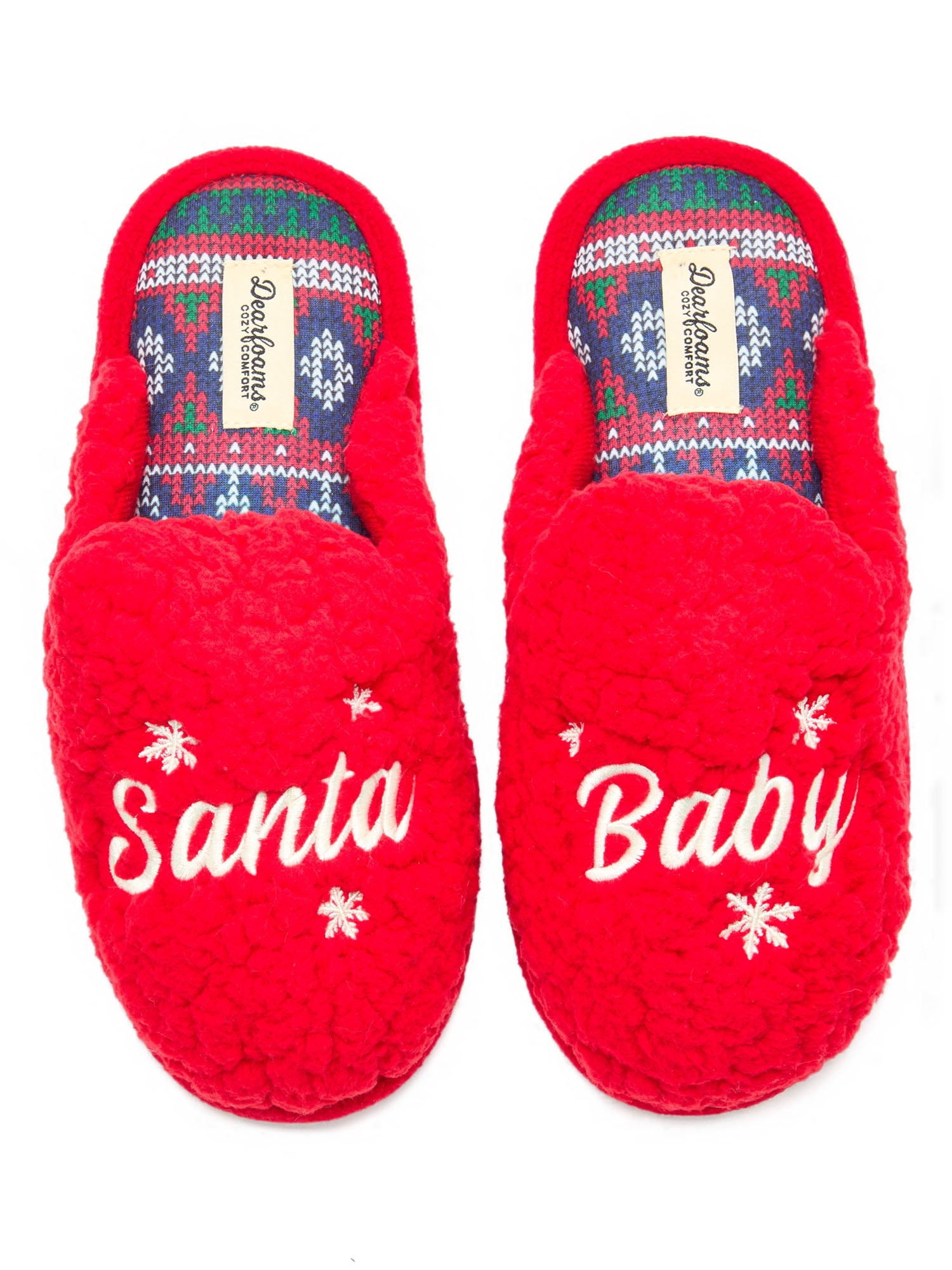 Dearfoams Cozy Comfort Women's Holiday Novelty Slippers