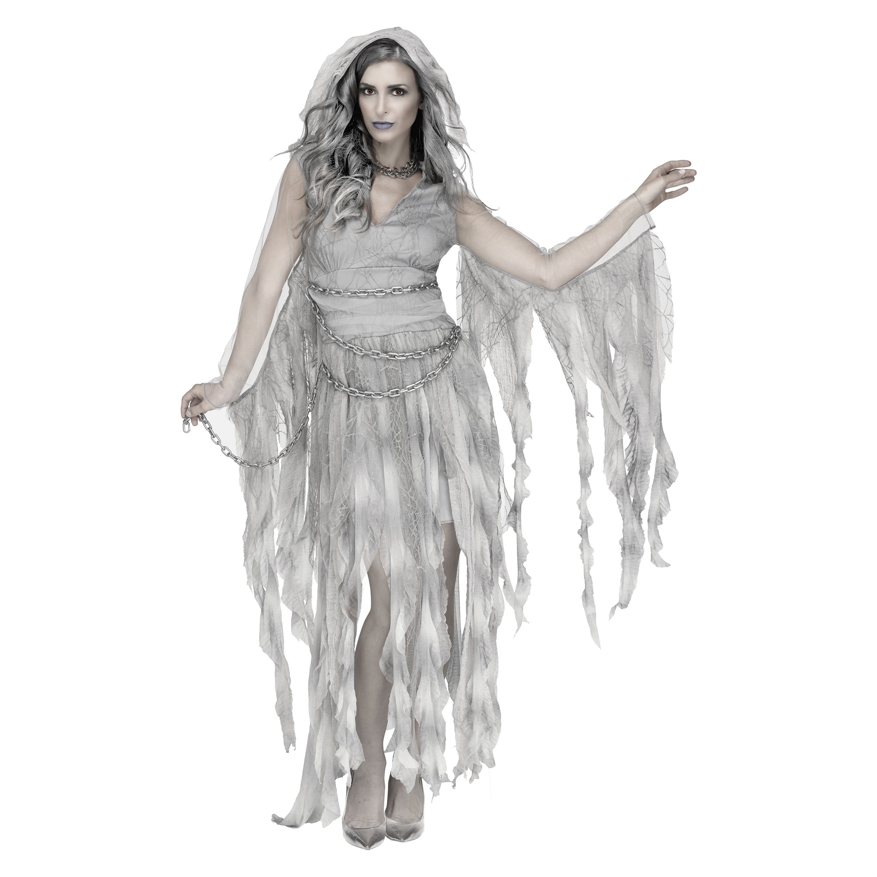 Enchanted Ghost Halloween Costume for Adults, Women's Size S (4/6), by Way to Celebrate