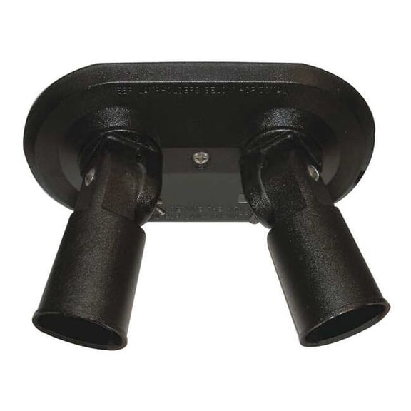W F Harris Lighting Lampholder,INC,Surface Mnt,Black,2 Heads 201-BK