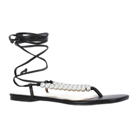 Women's Beaded Wrap Sandals