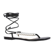 Free Assembly Women's Beaded Wrap Sandals