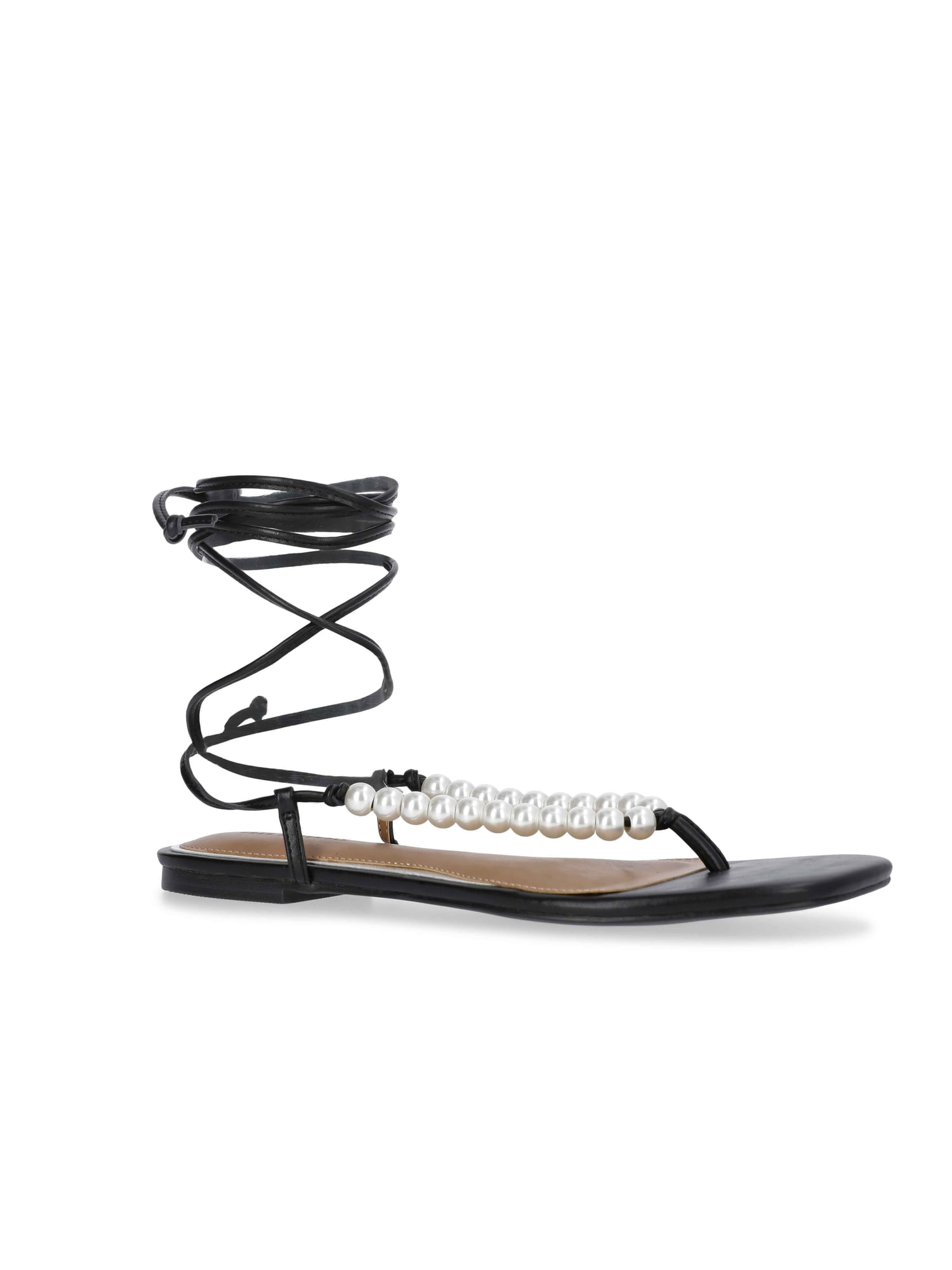 Free Assembly Women's Beaded Wrap Sandals