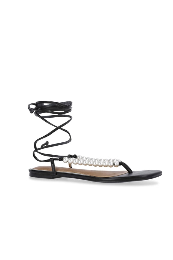 Women's Beaded Wrap Sandals