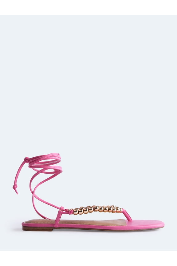 Women's Beaded Wrap Sandals