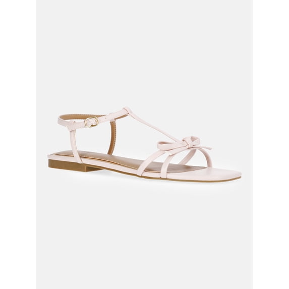 Free Assembly Women's Flat Sandals with Bow
