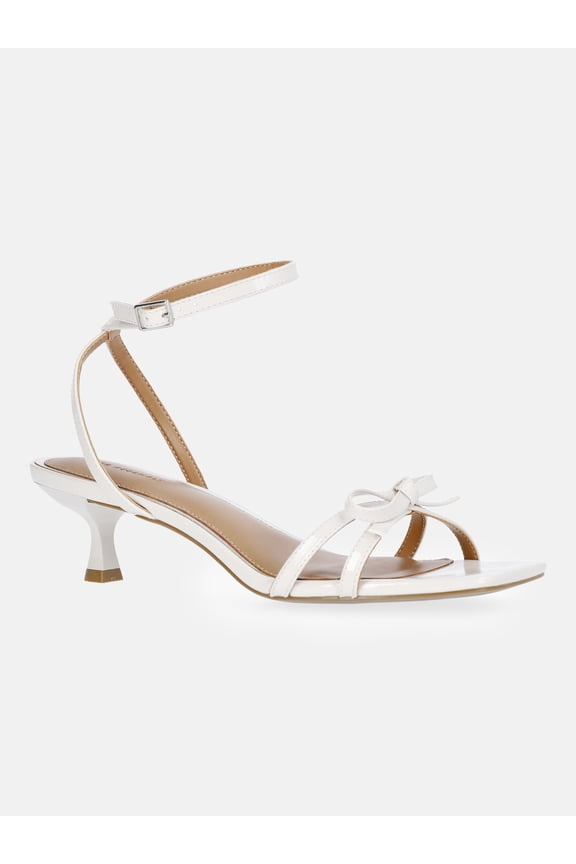 Women's Kitten Heel Sandals with Bow
