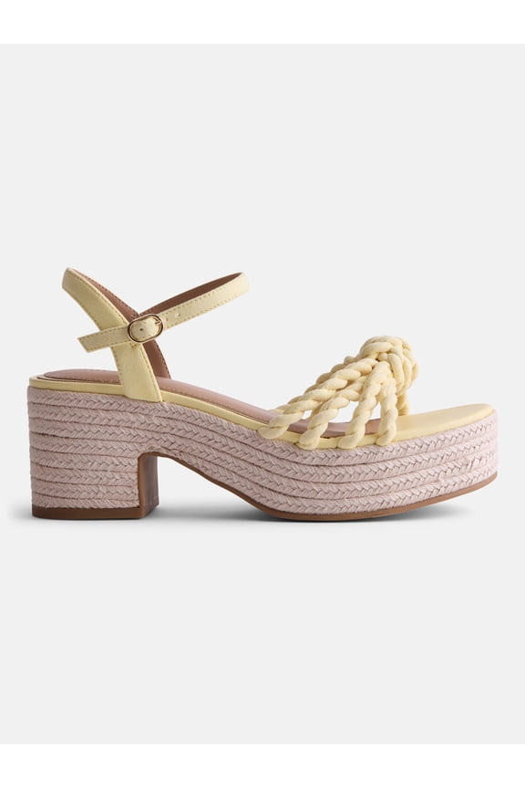 Women's Espadrille Block Heel Platform Sandals