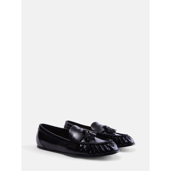 Free Assembly Women's Faux Leather Tassel Loafers