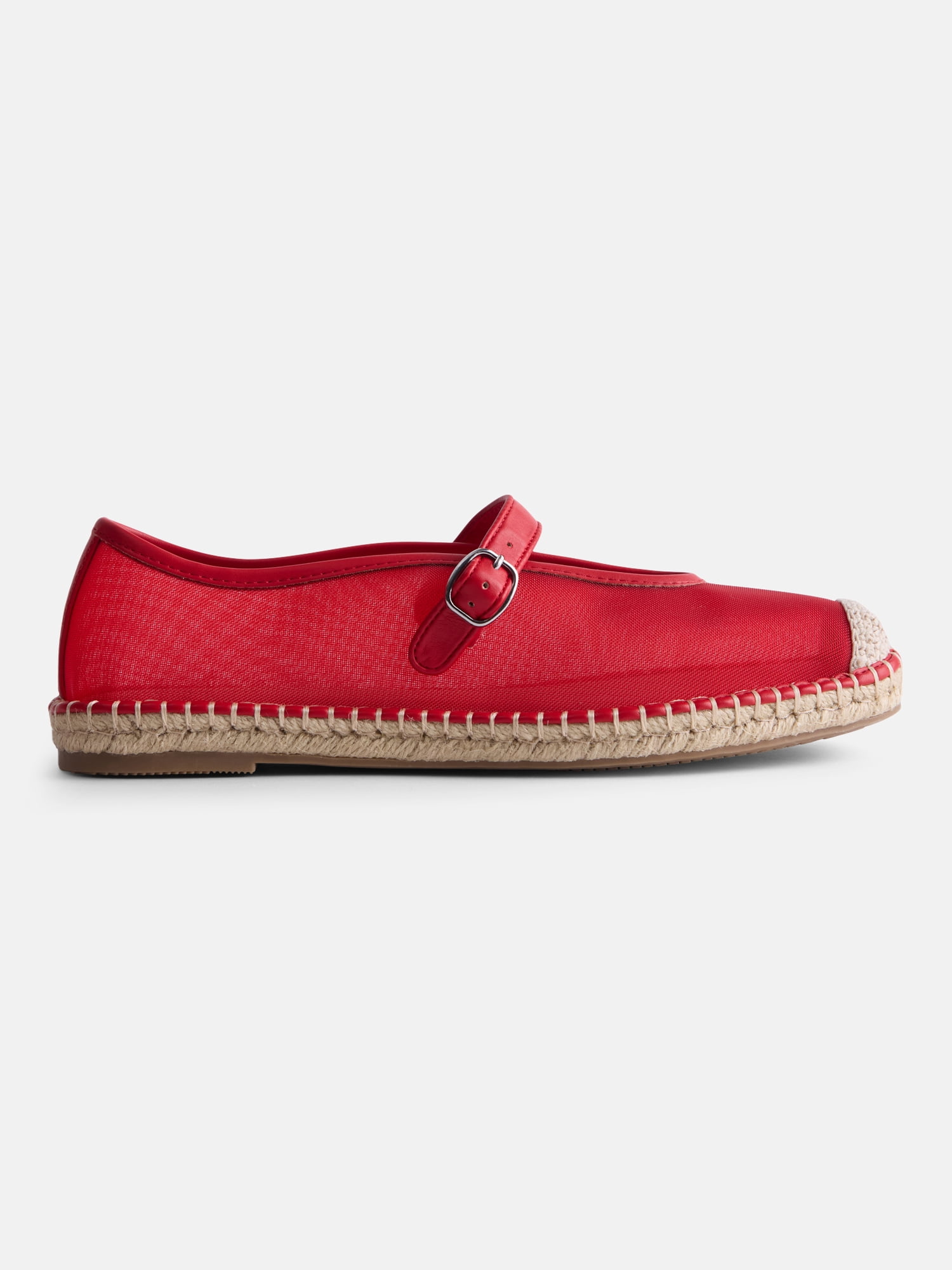 Free Assembly Women's Mesh Mary Jane Espadrilles