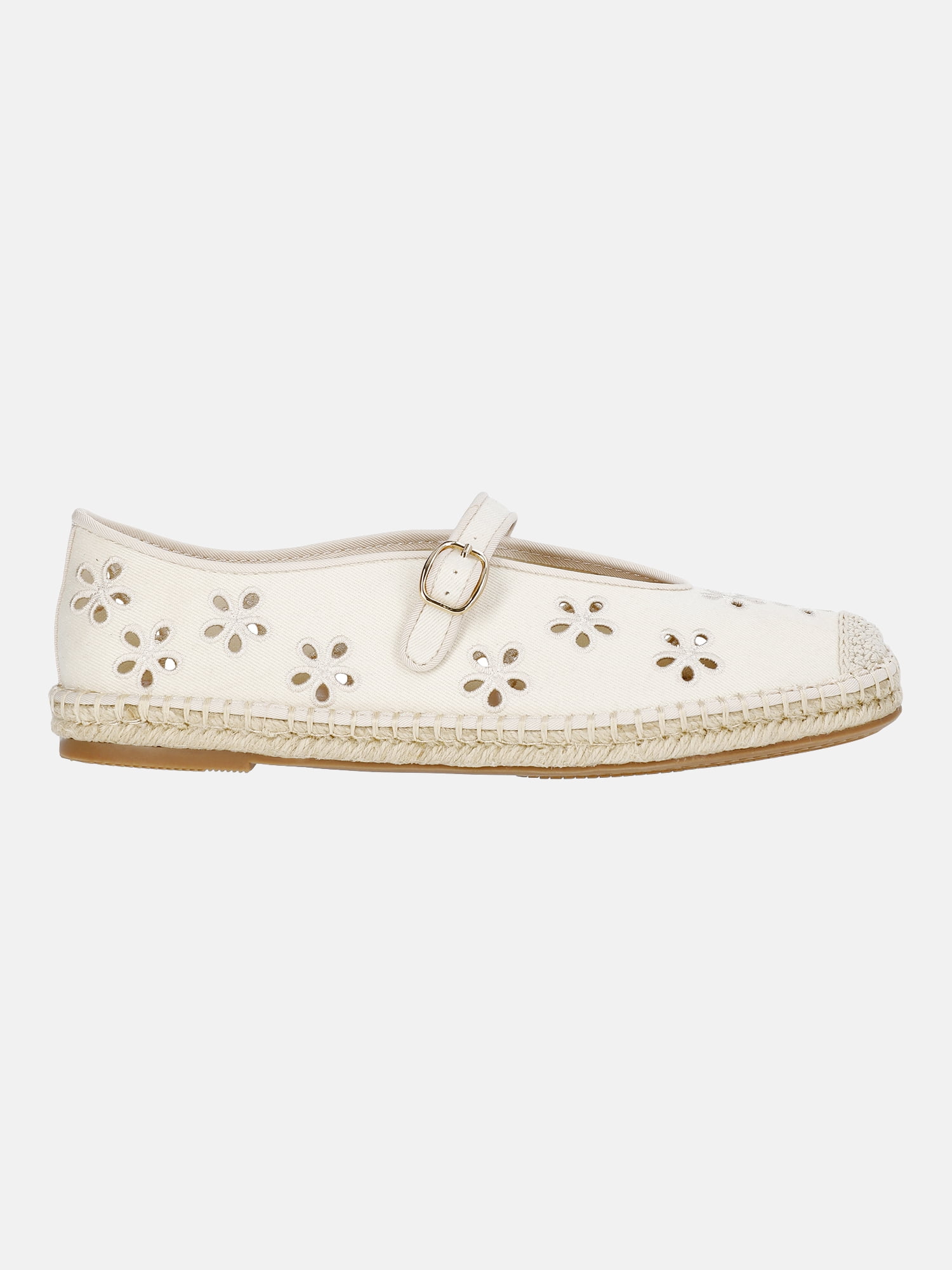 Free Assembly Women's Floral Cut Out Mary Jane Espadrilles