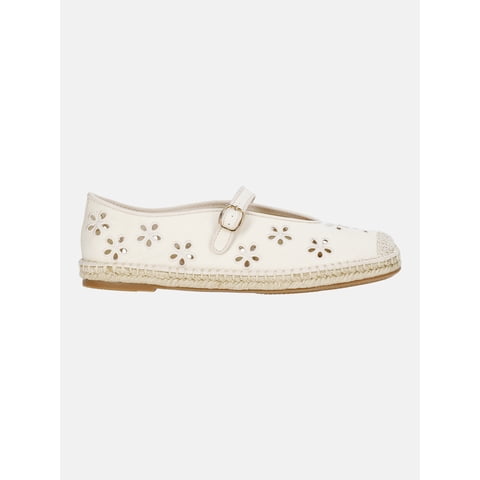 Women's Floral Cut Out Mary Jane Espadrilles