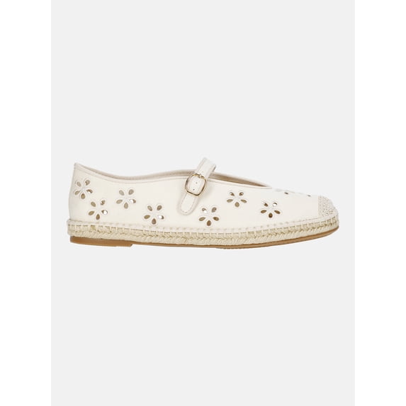 Free Assembly Women's Floral Cut Out Mary Jane Espadrilles