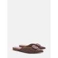 thumbnail image 1 of Free Assembly Women's Plaid Buckle Mules, 1 of 7