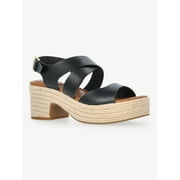 Free Assembly Women's Strappy Platform Block Heel Sandals