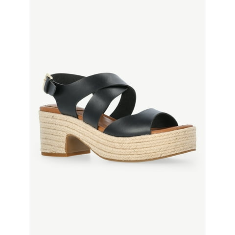 Women's Strappy Platform Block Heel Sandals