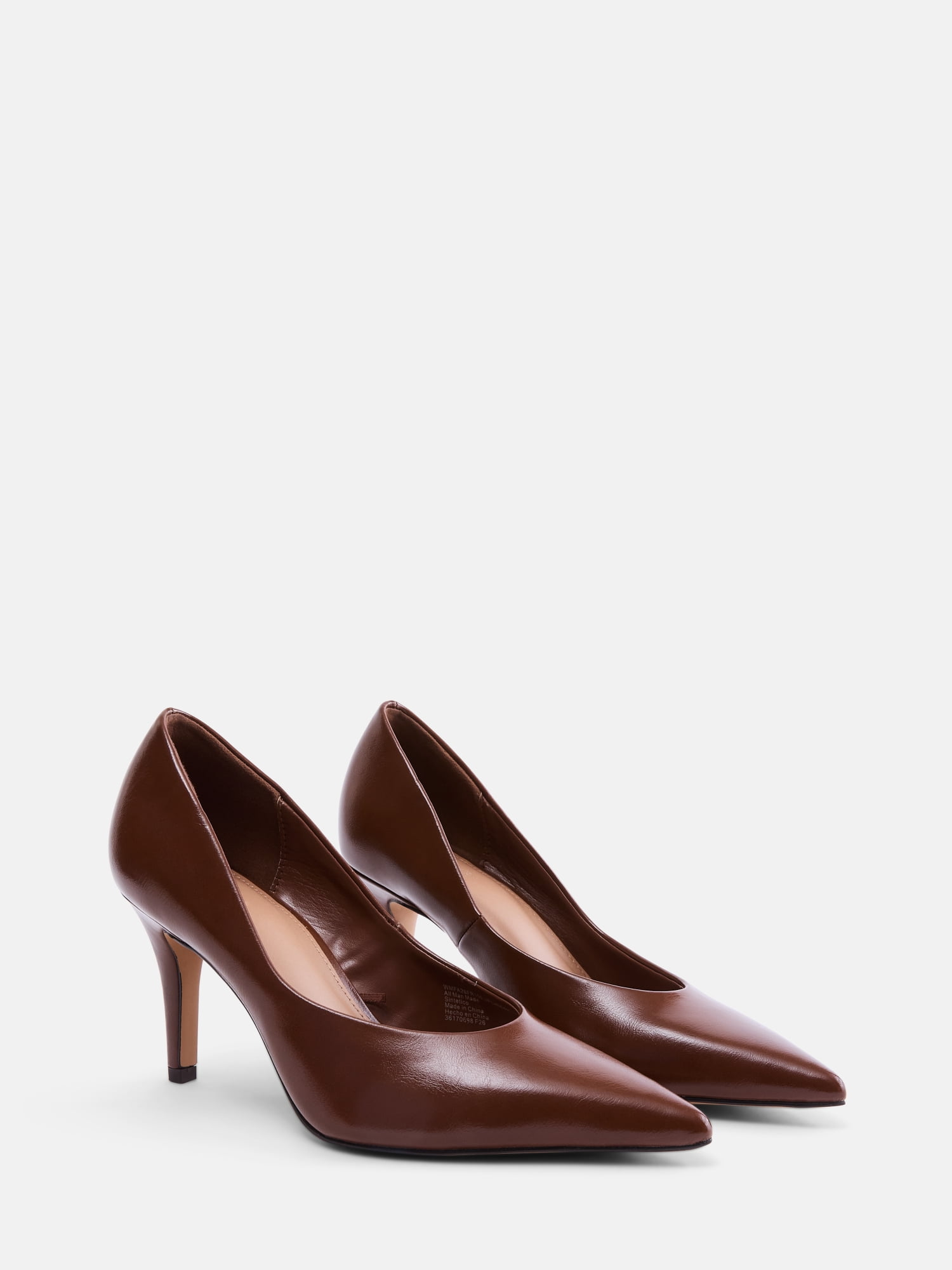 Free Assembly Women's Faux Leather Pointed Toe Pumps