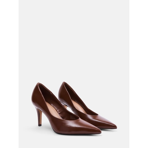 Free Assembly Women's Faux Leather Pointed Toe Pumps