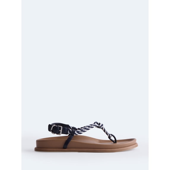 Free Assembly Women's Rope Footbed Sandals