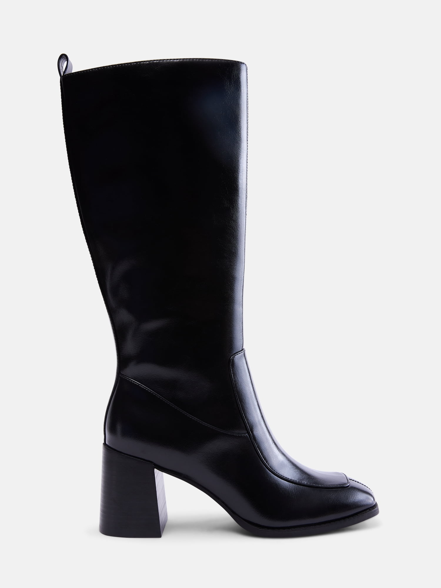 Free Assembly Women's Faux Leather Square Toe Tall Boots
