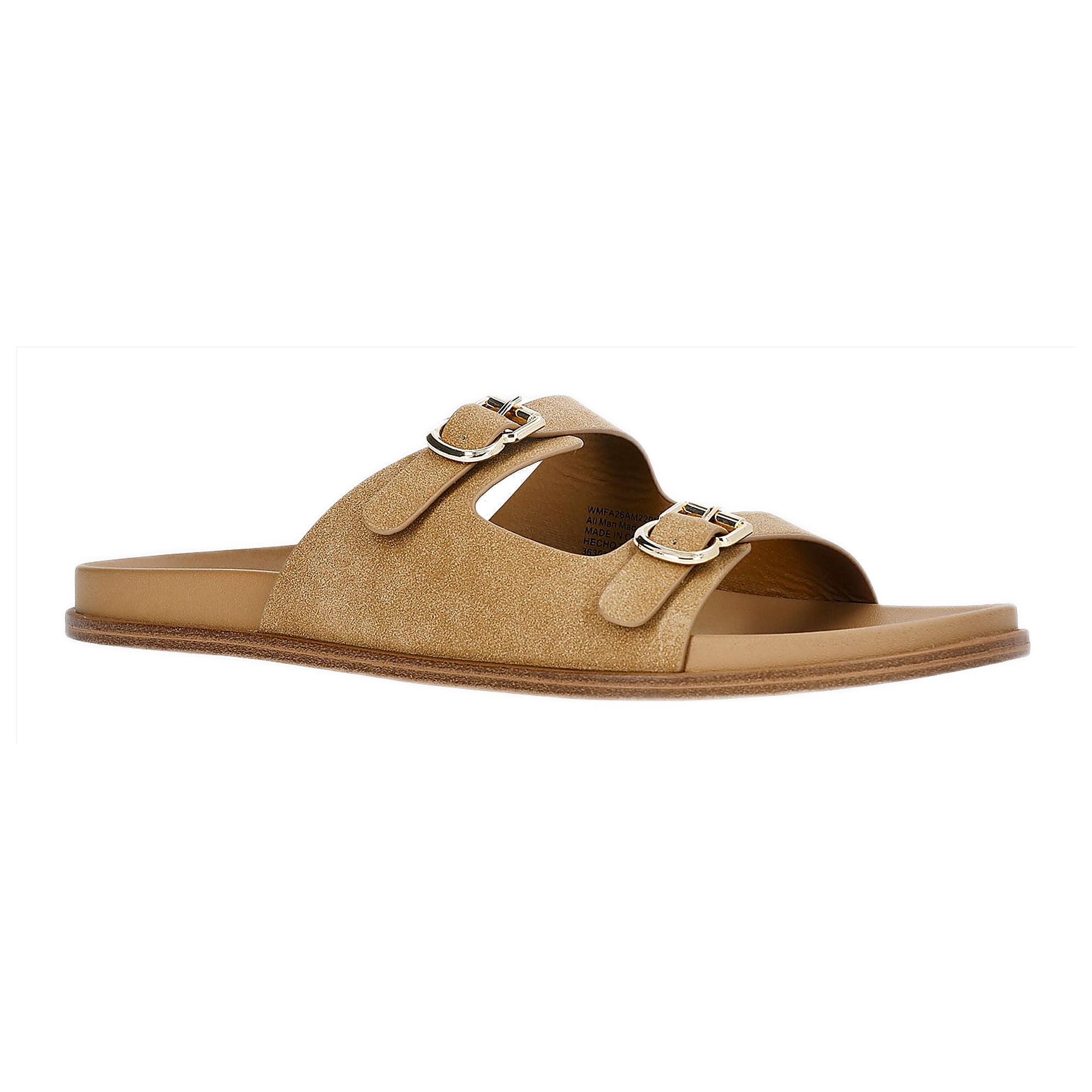 Free Assembly Women's Double Strap Footbed Slide Sandals