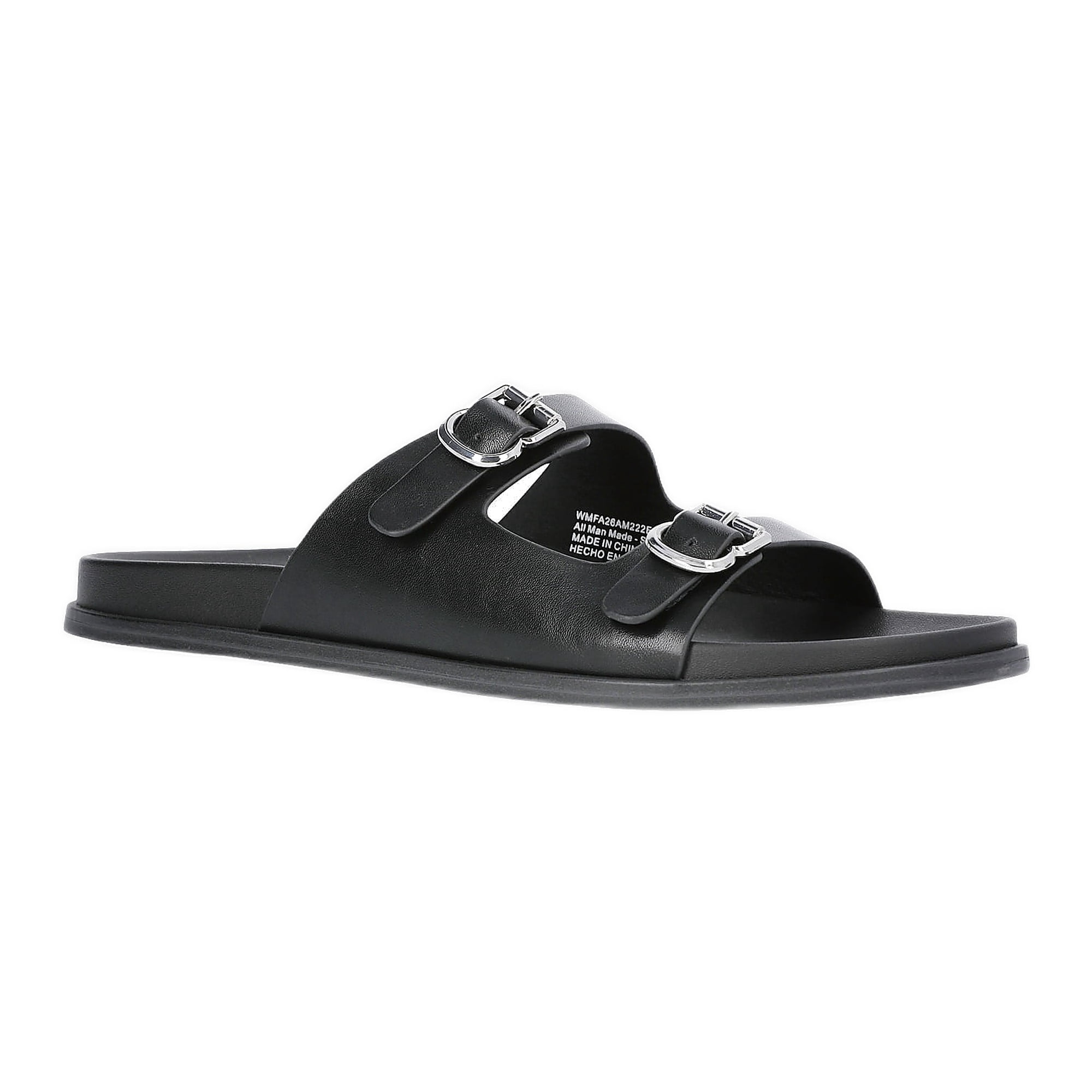 Women's Double Strap Footbed Slide Sandals