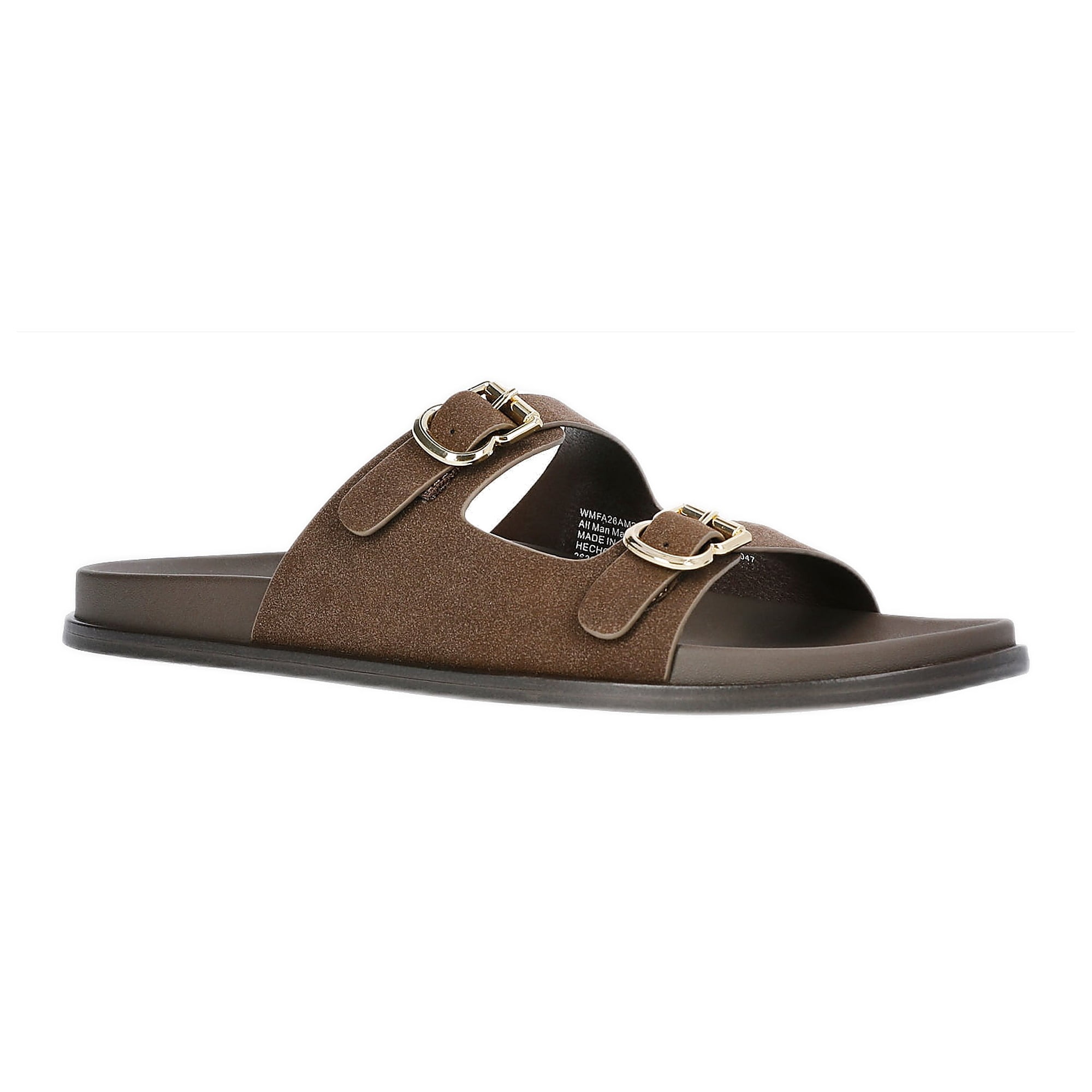 Free Assembly Women's Double Strap Footbed Slide Sandals