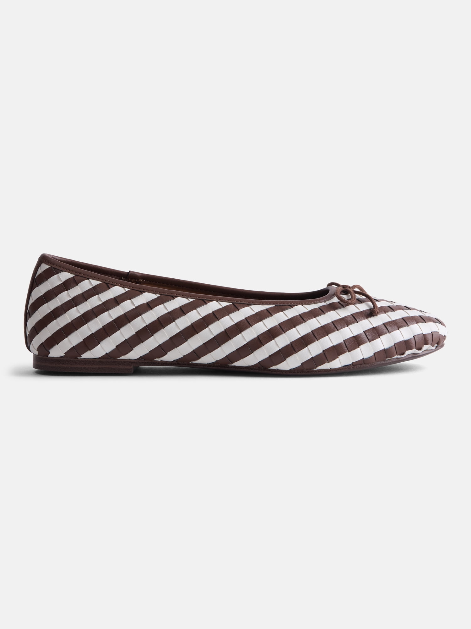 Free Assembly Women's Striped Woven Ballet Flats