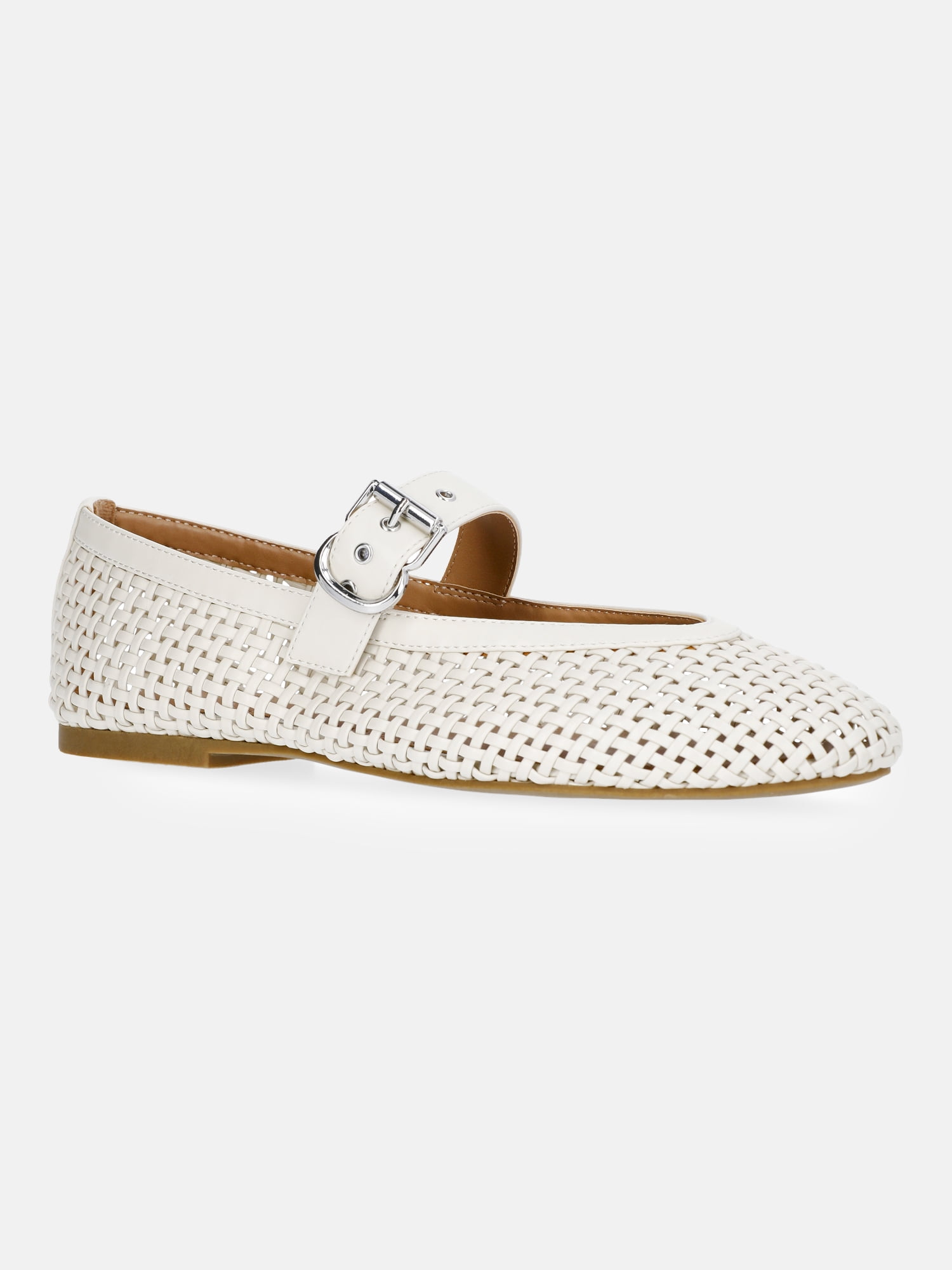 Free Assembly Women's Woven Mary Jane Ballet Flats