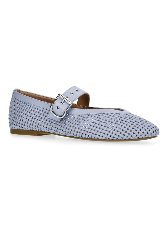 Women's Woven Mary Jane Ballet Flats