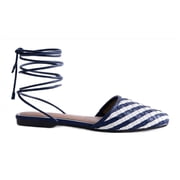 Women's Woven Wrap Slide Flats