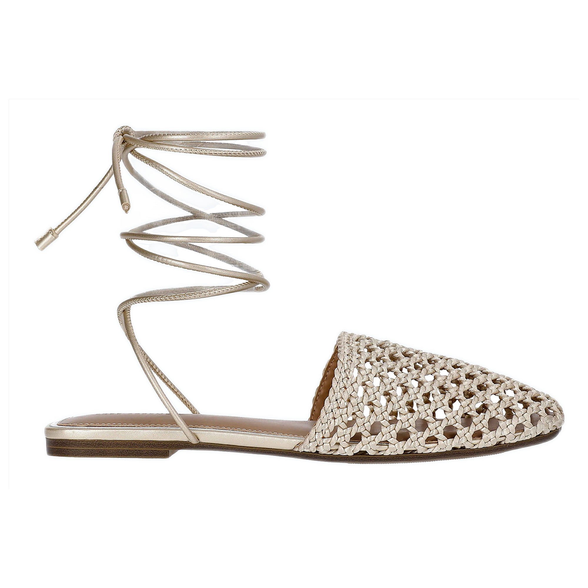 Free Assembly Women's Woven Wrap Slide Flats