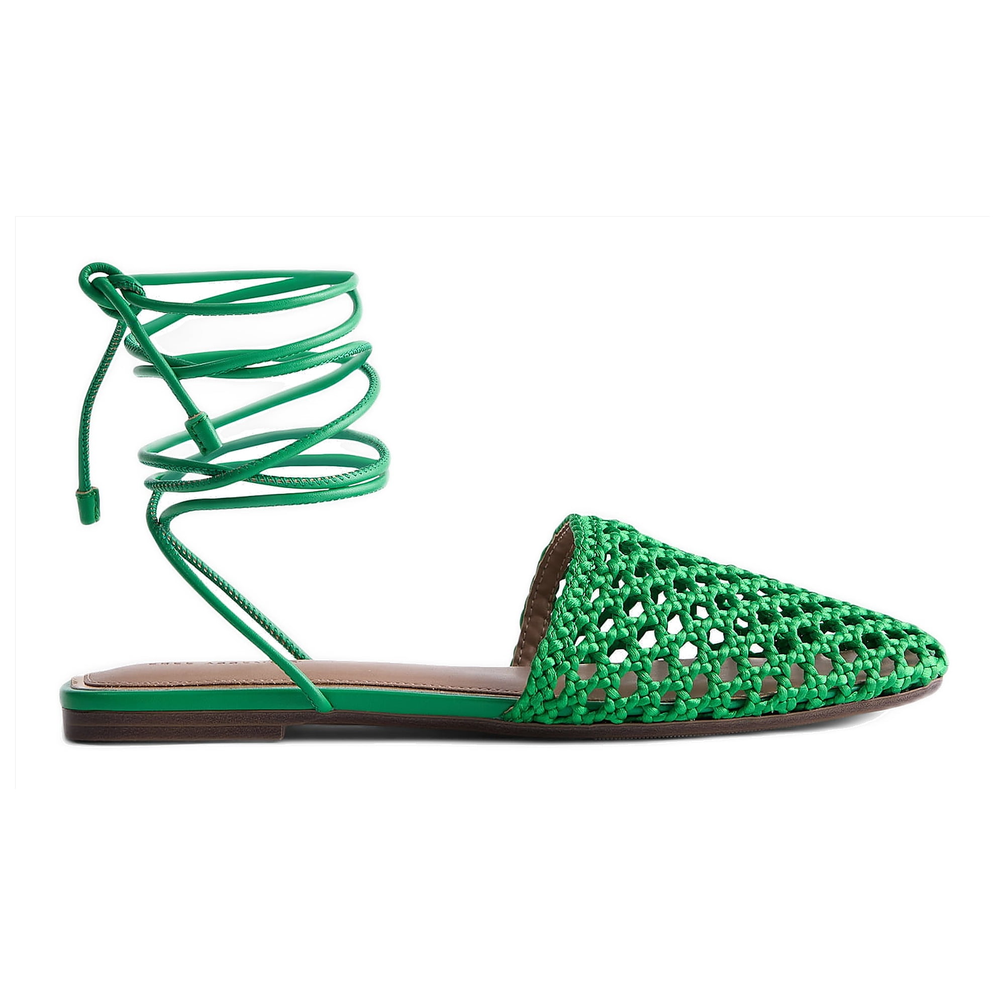 Free Assembly Women's Woven Wrap Slide Flats