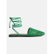 Women's Woven Wrap Slide Flats