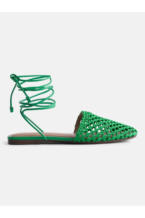 Women's Woven Wrap Slide Flats