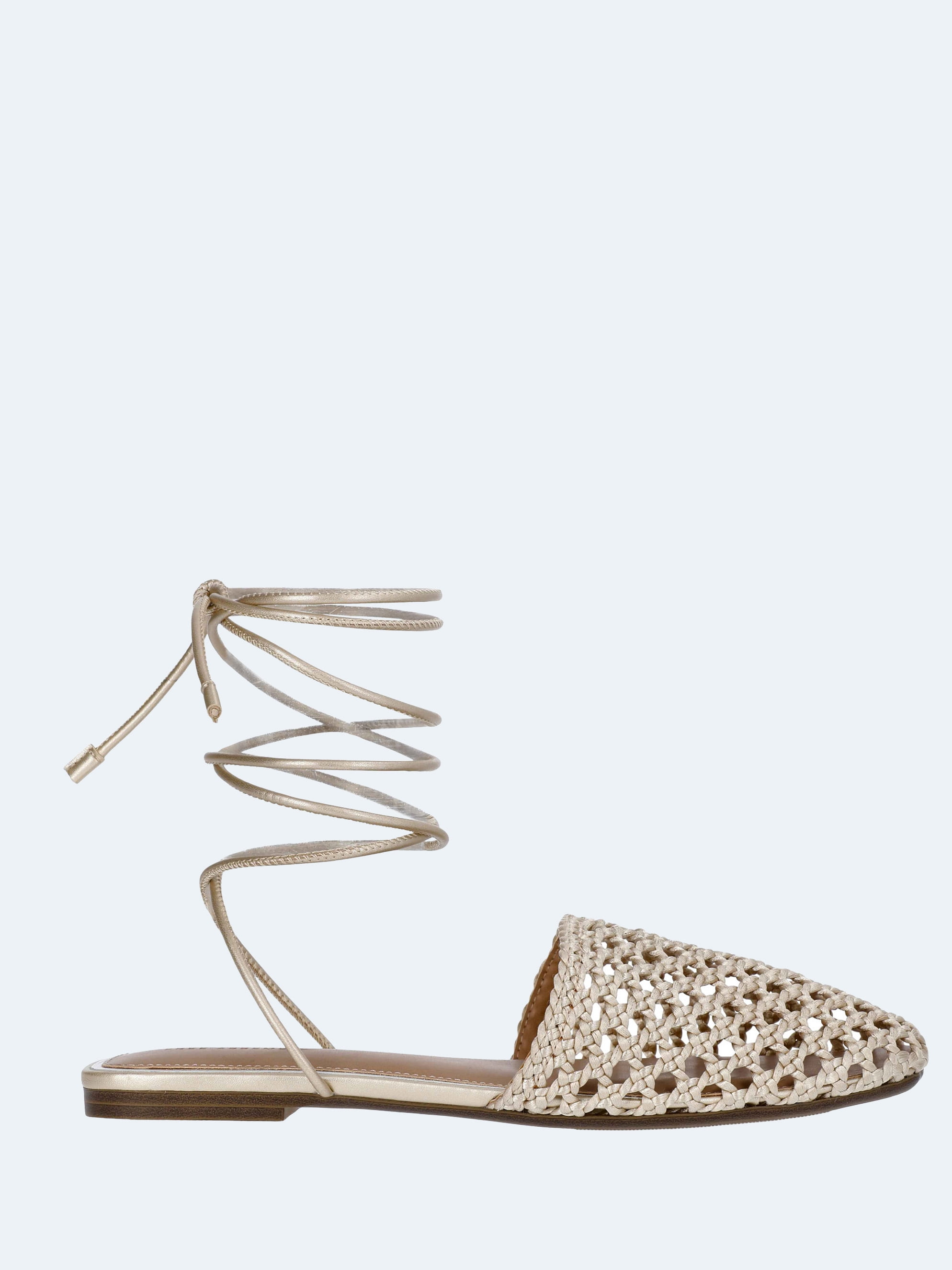 Free Assembly Women's Woven Wrap Slide Flats