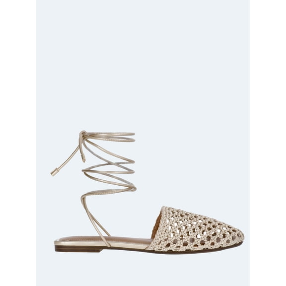 Free Assembly Women's Woven Wrap Slide Flats