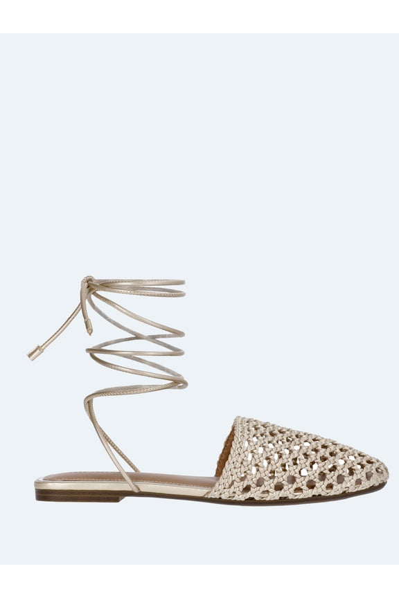 Women's Woven Wrap Slide Flats