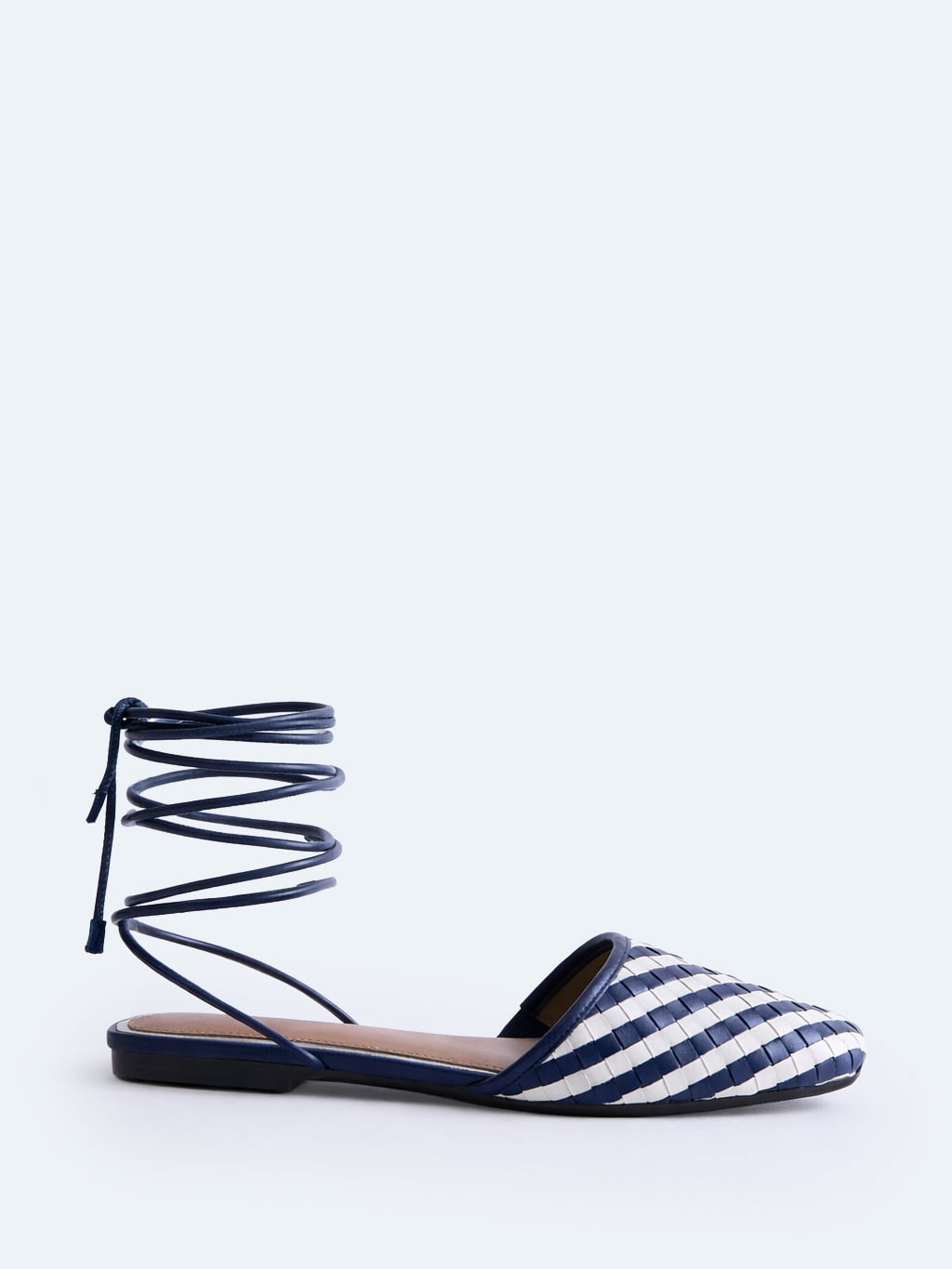 Free Assembly Women's Woven Wrap Slide Flats